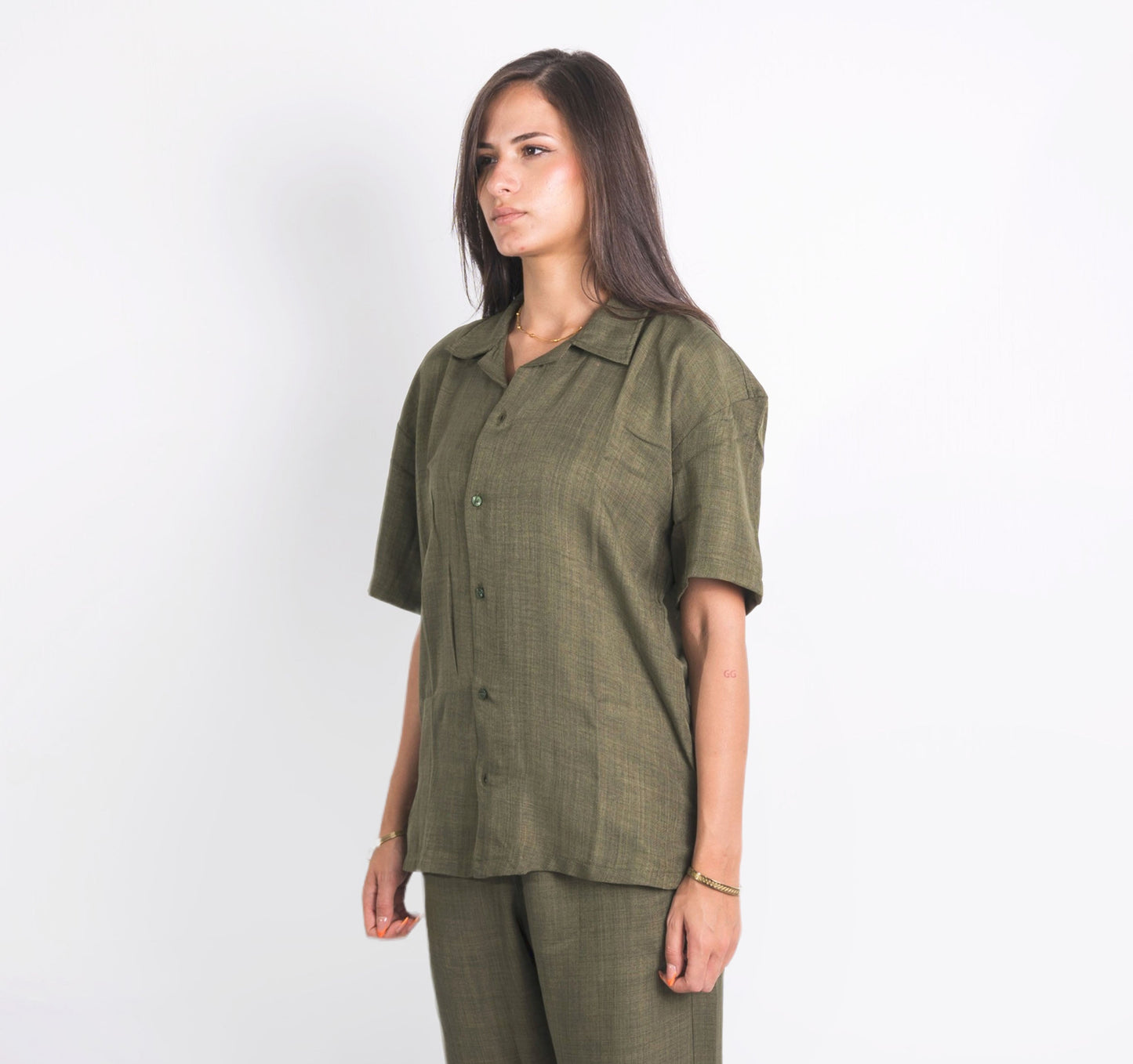 Lenin Summer Shirt In Olive "UniSex" - Dalivo.EG