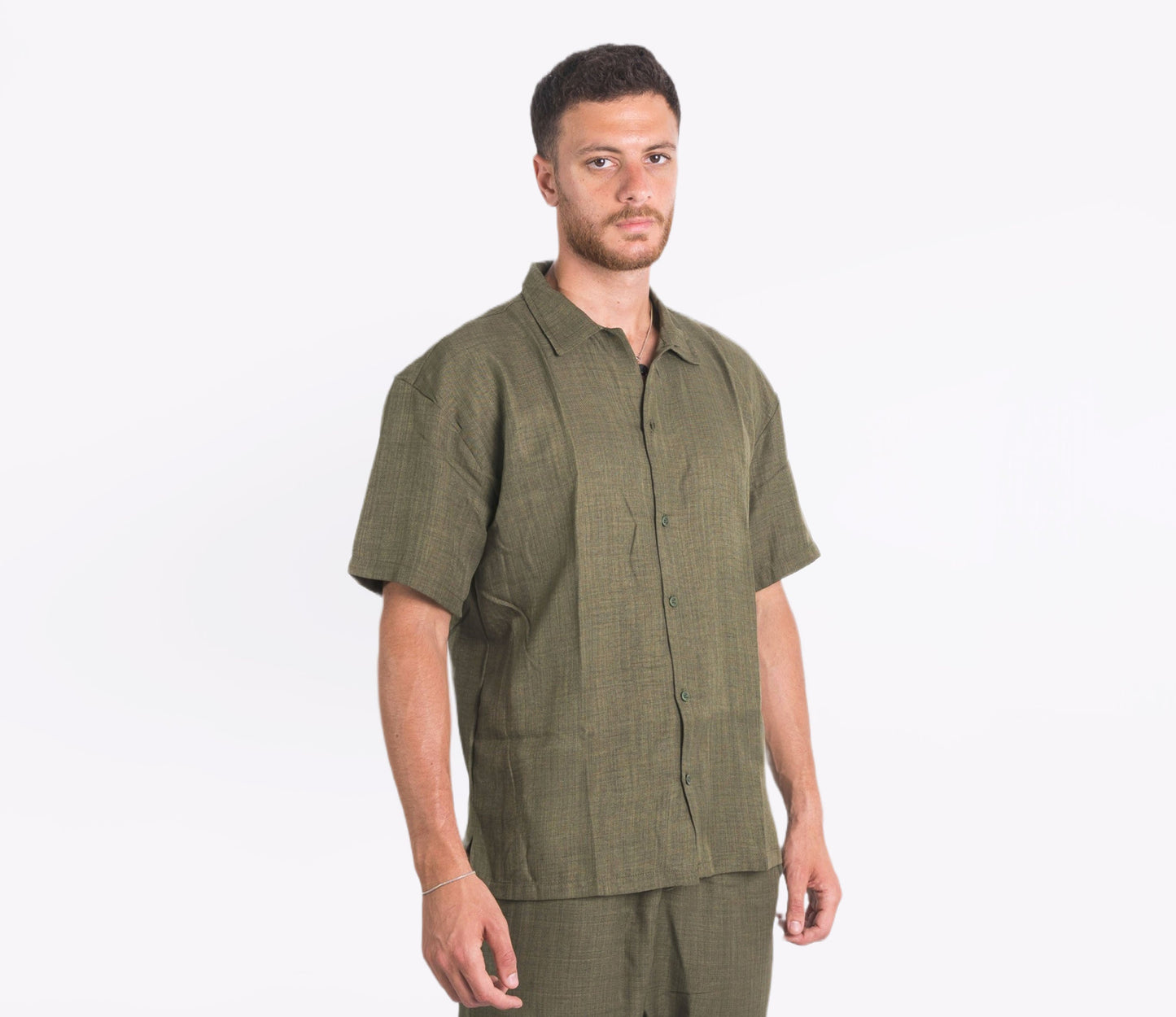 Lenin Summer Shirt In Olive "UniSex" - Dalivo.EG