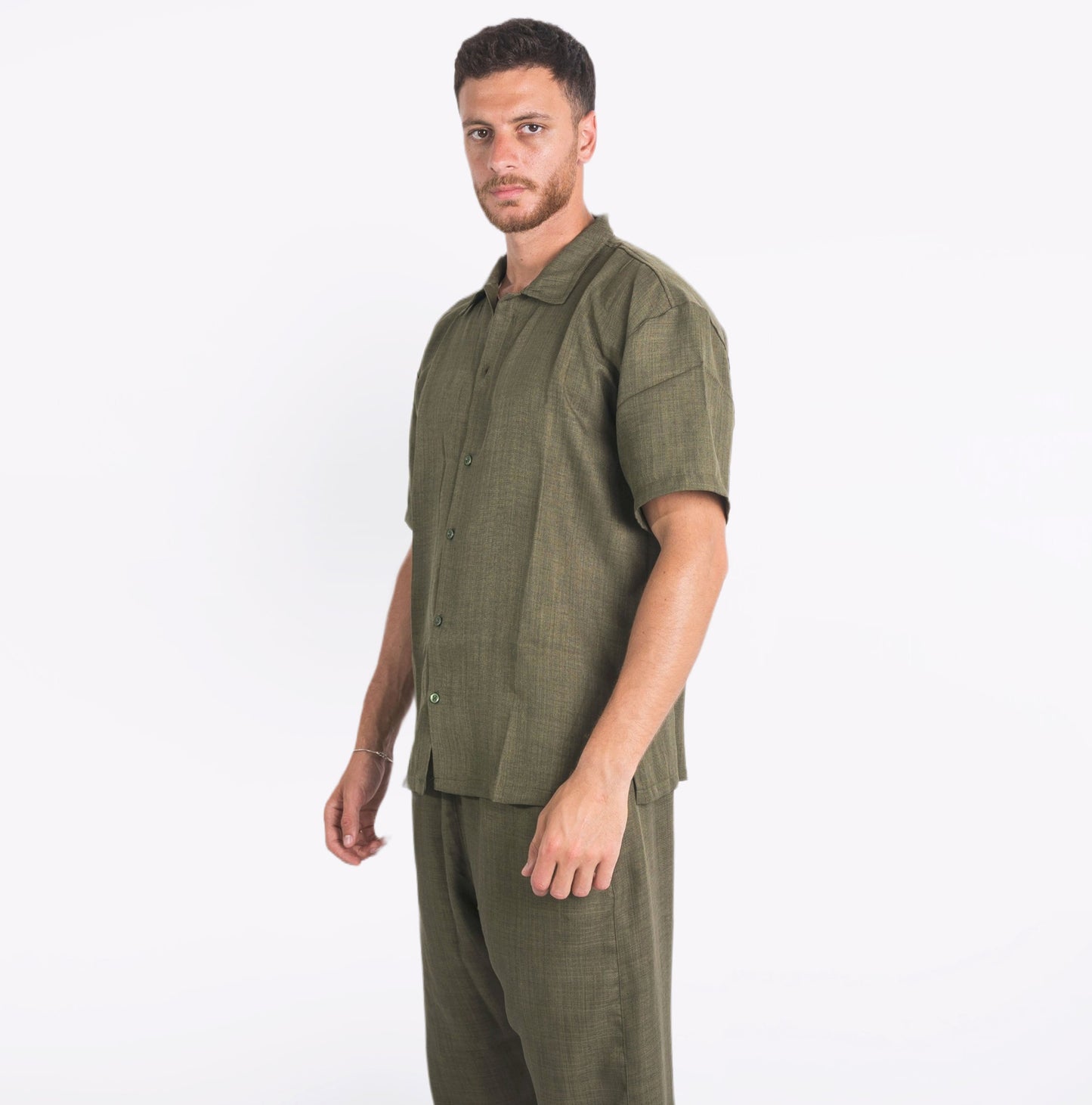 Lenin Summer Shirt In Olive "UniSex" - Dalivo.EG