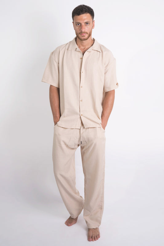 Lenin Summer Shirt In Beige "UniSex" - Dalivo.EG