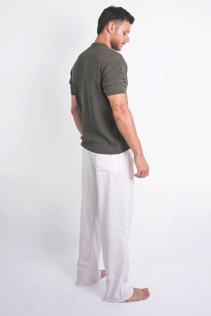 Summer Polo Knit Shirt In Olive "UniSex" - Dalivo.EG