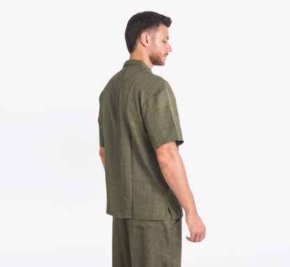 Lenin Summer Shirt In Olive "UniSex" - Dalivo.EG
