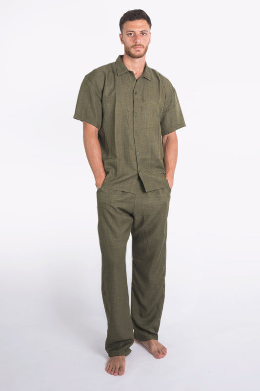 Lenin Summer Shirt In Olive "UniSex" - Dalivo.EG