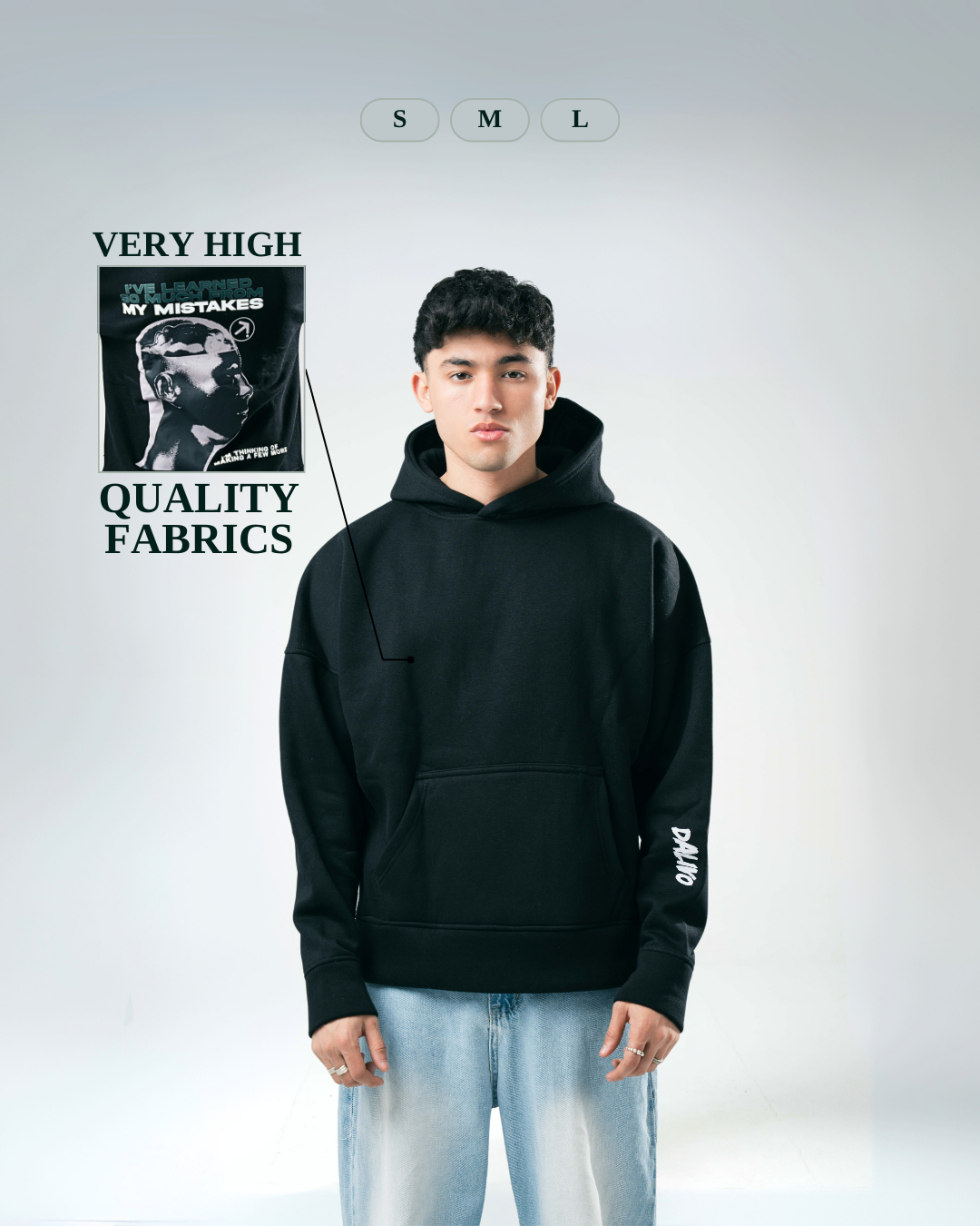 More Mistakes - Black Hoodie (Unisex) - Dalivo.EG